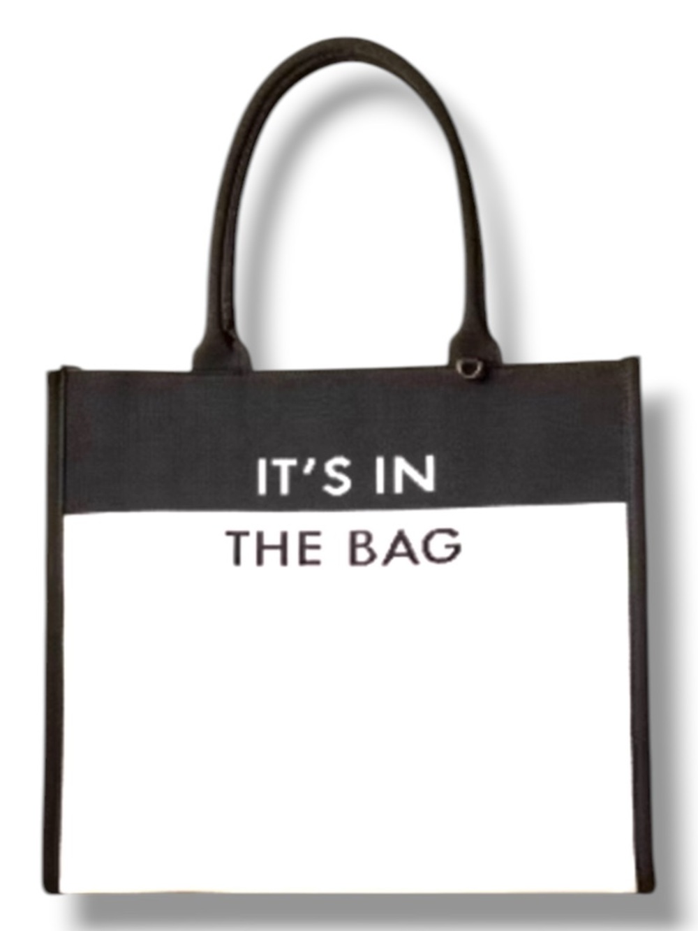Kate Spade Target Structured Black & White Knit MAXI Tote “It’s In The Bag” NEW